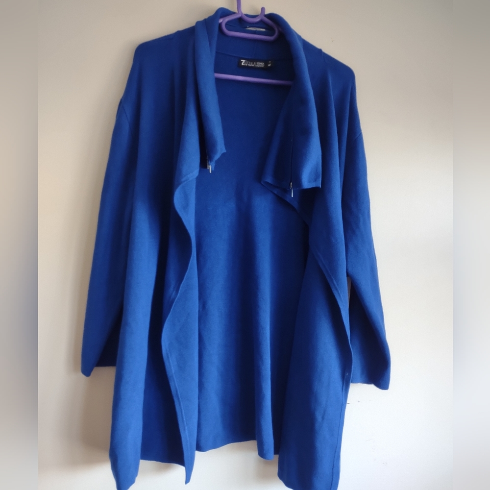 7th avenue blue cardigan size xl